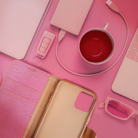 Kabura CANVAS Book do IPHONE 16 Plus różowy