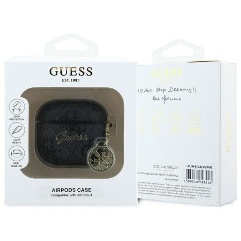 GUESS futerał do APPLE AirPods 4 GUA4G4GSMK (PU 4G W / Charm) czarny