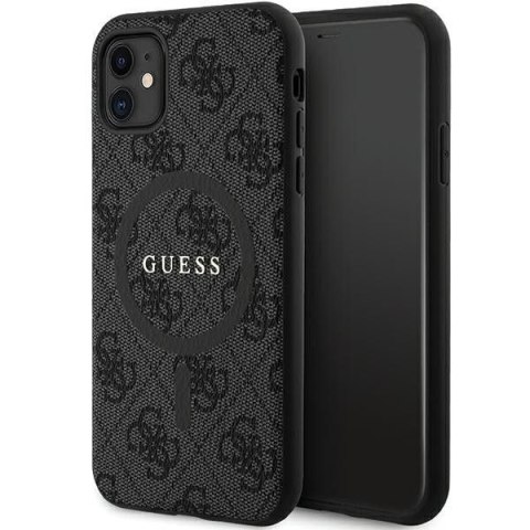 GUESS futerał do IPHONE 11 kompatybliny z MagSafe GUHMN61G4GFRK (4G Ring classic logo) czarny GUESS futerał do IPHONE 11 kompatybliny z MagSafe GUHMN61G4GFRK (4G Ring classic logo) czarny