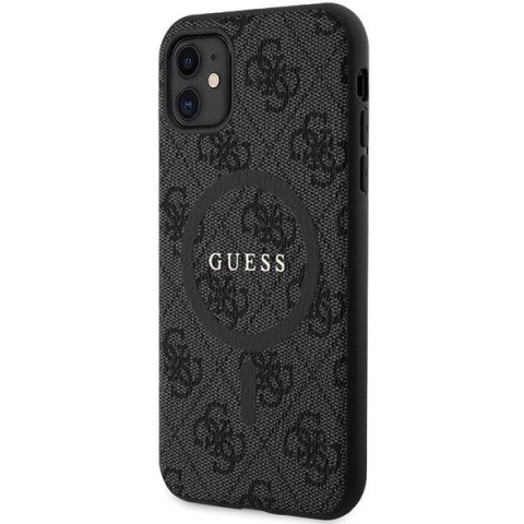 GUESS futerał do IPHONE 11 kompatybliny z MagSafe GUHMN61G4GFRK (4G Ring classic logo) czarny GUESS futerał do IPHONE 11 kompatybliny z MagSafe GUHMN61G4GFRK (4G Ring classic logo) czarny