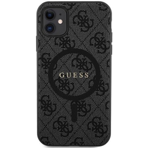 GUESS futerał do IPHONE 11 kompatybliny z MagSafe GUHMN61G4GFRK (4G Ring classic logo) czarny GUESS futerał do IPHONE 11 kompatybliny z MagSafe GUHMN61G4GFRK (4G Ring classic logo) czarny