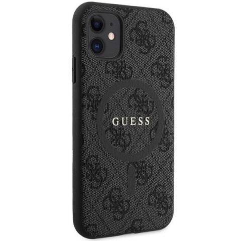 GUESS futerał do IPHONE 11 kompatybliny z MagSafe GUHMN61G4GFRK (4G Ring classic logo) czarny GUESS futerał do IPHONE 11 kompatybliny z MagSafe GUHMN61G4GFRK (4G Ring classic logo) czarny