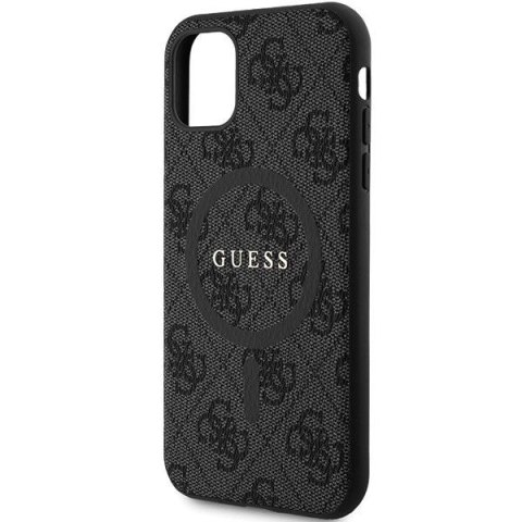 GUESS futerał do IPHONE 11 kompatybliny z MagSafe GUHMN61G4GFRK (4G Ring classic logo) czarny GUESS futerał do IPHONE 11 kompatybliny z MagSafe GUHMN61G4GFRK (4G Ring classic logo) czarny
