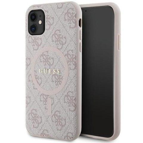 GUESS futerał do IPHONE 11 kompatybliny z MagSafe GUHMN61G4GFRP (4G Ring classic logo) różowy GUESS futerał do IPHONE 11 kompatybliny z MagSafe GUHMN61G4GFRP (4G Ring classic logo) różowy