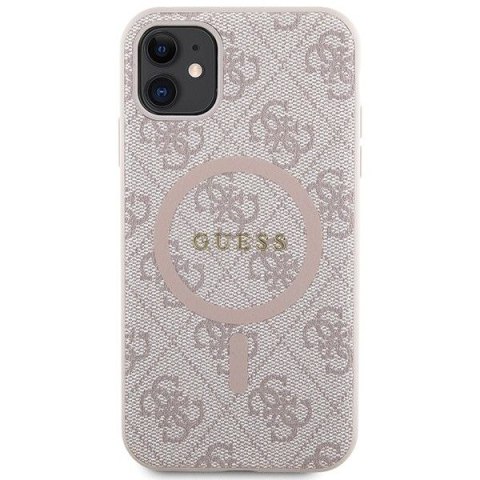GUESS futerał do IPHONE 11 kompatybliny z MagSafe GUHMN61G4GFRP (4G Ring classic logo) różowy GUESS futerał do IPHONE 11 kompatybliny z MagSafe GUHMN61G4GFRP (4G Ring classic logo) różowy