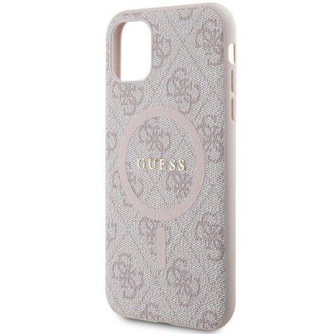GUESS futerał do IPHONE 11 kompatybliny z MagSafe GUHMN61G4GFRP (4G Ring classic logo) różowy GUESS futerał do IPHONE 11 kompatybliny z MagSafe GUHMN61G4GFRP (4G Ring classic logo) różowy