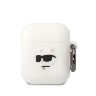 KARL LAGERFELD futerał do APPLE Airpods 1 / 2 KLA2RUNCHH (3D Sil NFT Choupette) biały