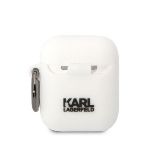 KARL LAGERFELD futerał do APPLE Airpods 1 / 2 KLA2RUNCHH (3D Sil NFT Choupette) biały