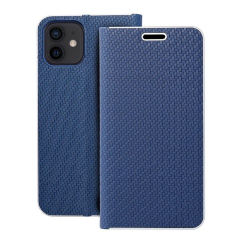 Kabura LUNA Book Carbon do IPHONE 12 / 12 Pro niebieski Kabura LUNA Book Carbon do IPHONE 12 / 12 Pro niebieski