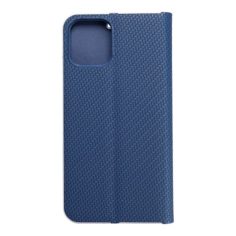 Kabura LUNA Book Carbon do IPHONE 12 / 12 Pro niebieski Kabura LUNA Book Carbon do IPHONE 12 / 12 Pro niebieski