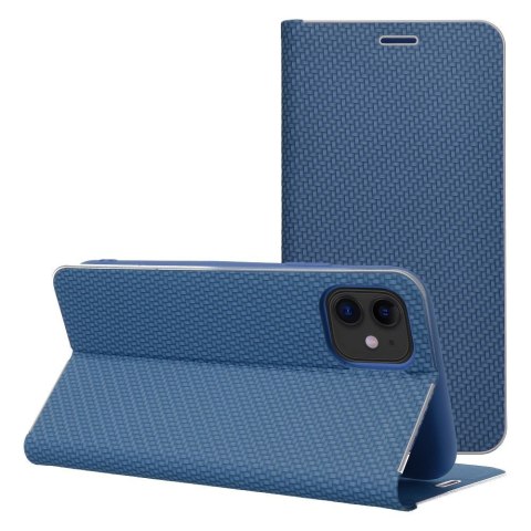 Kabura LUNA Book Carbon do IPHONE 12 / 12 Pro niebieski Kabura LUNA Book Carbon do IPHONE 12 / 12 Pro niebieski