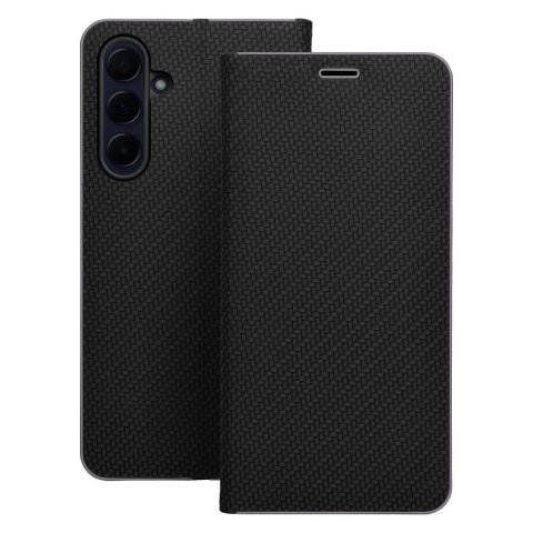 Kabura LUNA Book Carbon do SAMSUNG A20e czarny Kabura LUNA Book Carbon do SAMSUNG A20e czarny
