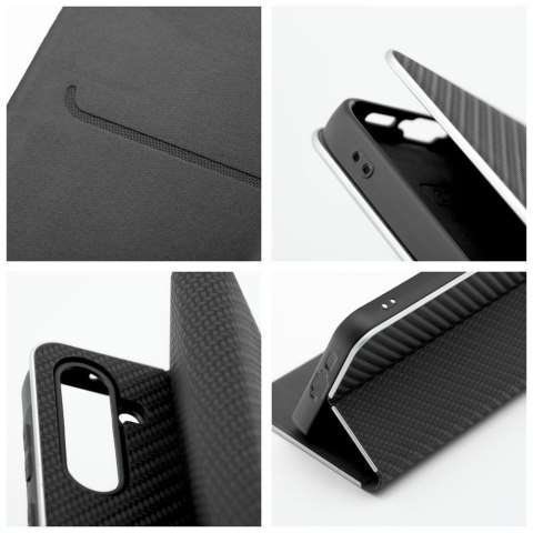Kabura LUNA Book Carbon do SAMSUNG A20e czarny Kabura LUNA Book Carbon do SAMSUNG A20e czarny