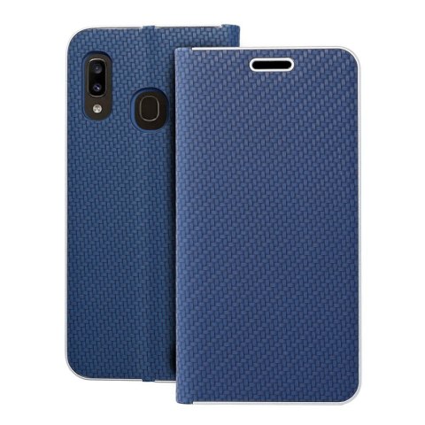Kabura LUNA Book Carbon do SAMSUNG A20e niebieski Kabura LUNA Book Carbon do SAMSUNG A20e niebieski