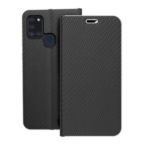 Kabura LUNA Book Carbon do SAMSUNG A21s czarny