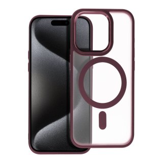 Futerał MATTE MAG COVER kompatybilny z MagSafe do IPHONE 15 Pro czerwony
