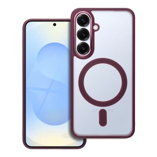 Futerał MATTE MAG COVER kompatybilny z MagSafe do SAMSUNG S25 czerwony