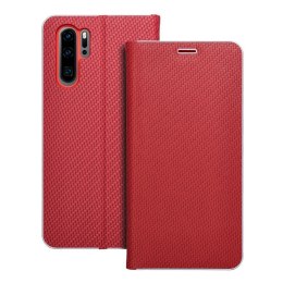 Kabura LUNA Book Carbon do HUAWEI P30 Pro czerwony