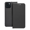 Kabura LUNA Book Carbon do IPHONE 15 czarny Kabura LUNA Book Carbon do IPHONE 15 czarny