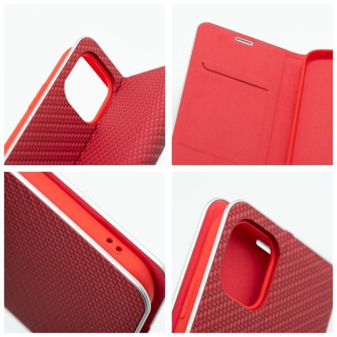Kabura LUNA Book Carbon do IPHONE 16 Pro czerwony Kabura LUNA Book Carbon do IPHONE 16 Pro czerwony