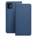 Kabura LUNA Book Carbon do IPHONE 16 niebieski