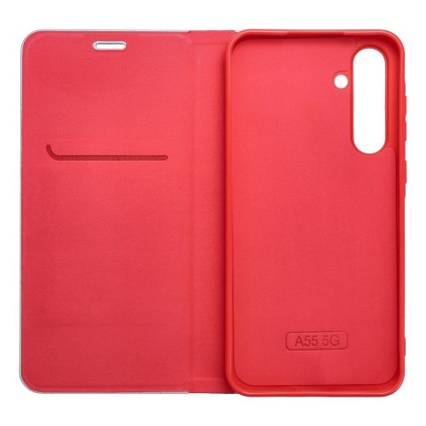 Kabura LUNA Book Carbon do SAMSUNG A16 5G czerwony Kabura LUNA Book Carbon do SAMSUNG A16 5G czerwony