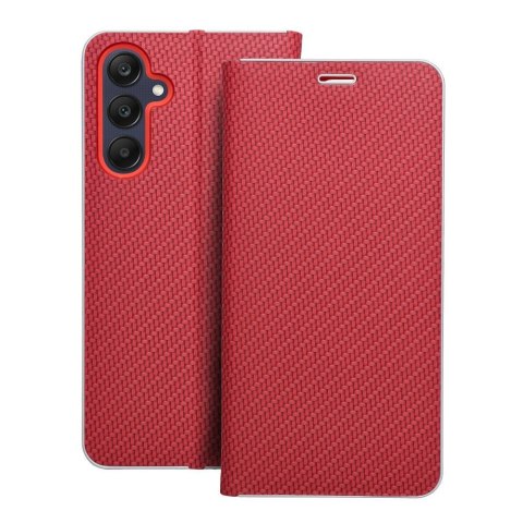 Kabura LUNA Book Carbon do SAMSUNG A25 5G czerwony