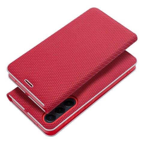 Kabura LUNA Book Carbon do SAMSUNG A35 5G czerwony Kabura LUNA Book Carbon do SAMSUNG A35 5G czerwony