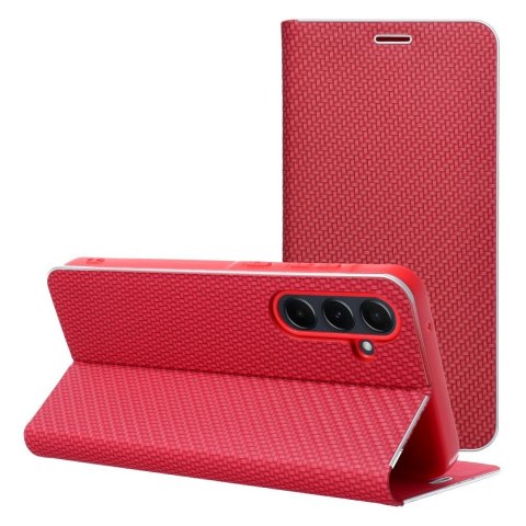 Kabura LUNA Book Carbon do SAMSUNG A36 5G czerwony Kabura LUNA Book Carbon do SAMSUNG A36 5G czerwony