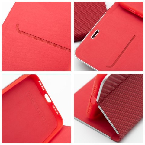 Kabura LUNA Book Carbon do SAMSUNG A36 5G czerwony Kabura LUNA Book Carbon do SAMSUNG A36 5G czerwony