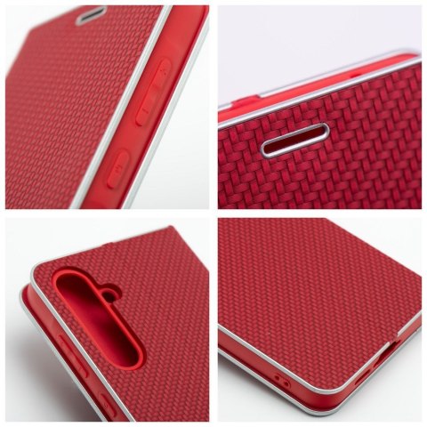 Kabura LUNA Book Carbon do SAMSUNG A36 5G czerwony Kabura LUNA Book Carbon do SAMSUNG A36 5G czerwony