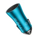 BASEUS ładowarka samochodowa 2 x Typ C PD QC4.0 3A 40W CGJP000003 niebieska