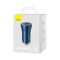 BASEUS ładowarka samochodowa 2 x Typ C PD QC4.0 3A 40W CGJP000003 niebieska
