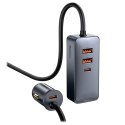 BASEUS ładowarka samochodowa 2 x USB A +2 x Typ C z kablem PD3.0 QC4.0 3A 120W CCBT-A0G 1,5 m szara