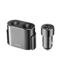 BASEUS ładowarka samochodowa 2 x USB A + 2 x gniazdo zapalniczki 80W 3,1A CRDYQ-01 czarna