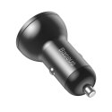 BASEUS ładowarka samochodowa 2 x USB A z wyświetlaczem 4,8A 24W CCBX-0G szara