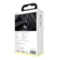 BASEUS ładowarka samochodowa 2 x USB A z wyświetlaczem 4,8A 24W CCBX-0G szara