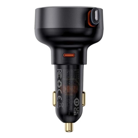 BASEUS ładowarka samochodowa Typ C + zwijany kabel LightningPD3.0 QC4.0 3A 55W CCTXP-CC / C00057803111-00 czarna BASEUS ładowarka samochodowa Typ C + zwijany kabel LightningPD3.0 QC4.0 3A 55W CCTXP-CC / C00057803111-00 czarna