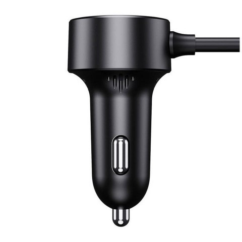 BASEUS ładowarka samochodowa USB A + Typ C + 2 x gniazdo zapaliniczki PD 5A 30W C00455300121-00 czarna BASEUS ładowarka samochodowa USB A + Typ C + 2 x gniazdo zapaliniczki PD 5A 30W C00455300121-00 czarna