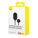 BASEUS ładowarka samochodowa USB A + Typ C + 2 x gniazdo zapaliniczki PD 5A 30W C00455300121-00 czarna