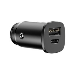 BASEUS ładowarka samochodowa USB A + Typ C PD QC4.0 5A 30W CCALL-AS01/BS-C15C black