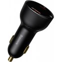 BASEUS ładowarka samochodowa USB A + Typ C z wyświetlaczem PD3.0 QC4.0 5A 100W CCZX-01 czarna