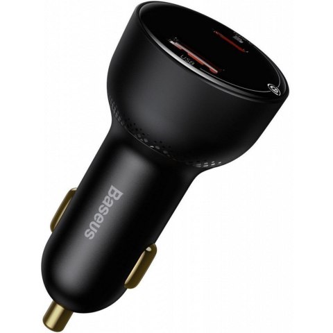 BASEUS ładowarka samochodowa USB A + Typ C z wyświetlaczem PD3.0 QC4.0 5A 100W CCZX-01 czarna BASEUS ładowarka samochodowa USB A + Typ C z wyświetlaczem PD3.0 QC4.0 5A 100W CCZX-01 czarna