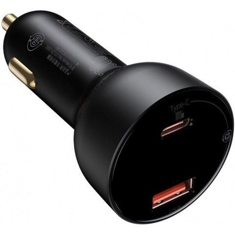 BASEUS ładowarka samochodowa USB A + Typ C z wyświetlaczem PD3.0 QC4.0 5A 100W CCZX-01 czarna BASEUS ładowarka samochodowa USB A + Typ C z wyświetlaczem PD3.0 QC4.0 5A 100W CCZX-01 czarna