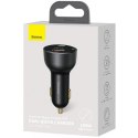 BASEUS ładowarka samochodowa USB A + Typ C z wyświetlaczem PD3.0 QC4.0 5A 100W CCZX-01 czarna
