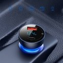 BASEUS ładowarka samochodowa USB A + Typ C z wyświetlaczem PD3.0 QC4.0 5A 65W CCKX-C0A/VCKX65C ciemna niebieska