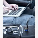 BASEUS ładowarka samochodowa USB A + Typ C z wyświetlaczem PD3.0 QC4.0 5A 65W CCKX-C0A/VCKX65C ciemna niebieska