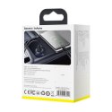 BASEUS ładowarka samochodowa USB A + Typ C z wyświetlaczem PD3.0 QC4.0 5A 65W CCKX-C0A/VCKX65C ciemna niebieska