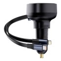 BASEUS ładowarka samochodowa USB A + kabel zwijany 2w1 Typ C / Lightning PD3.0 QC4.0 3A 60W CCTXP-UCL czarna
