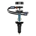 BASEUS ładowarka samochodowa USB A + kabel zwijany 2w1 Typ C / Lightning PD3.0 QC4.0 3A 60W CCTXP-UCL czarna